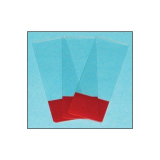 Red Frosted Glass Microscope Slides